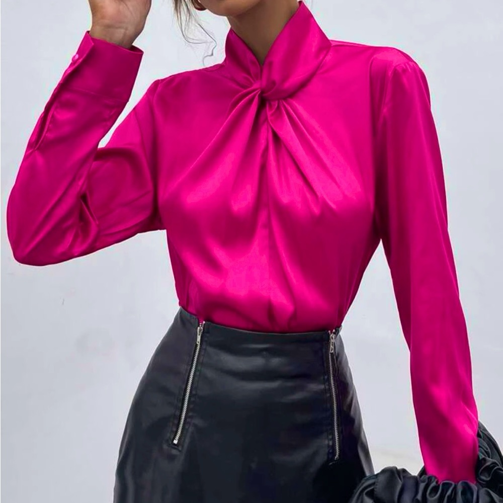 NEW pink satin SHEIN top 😍